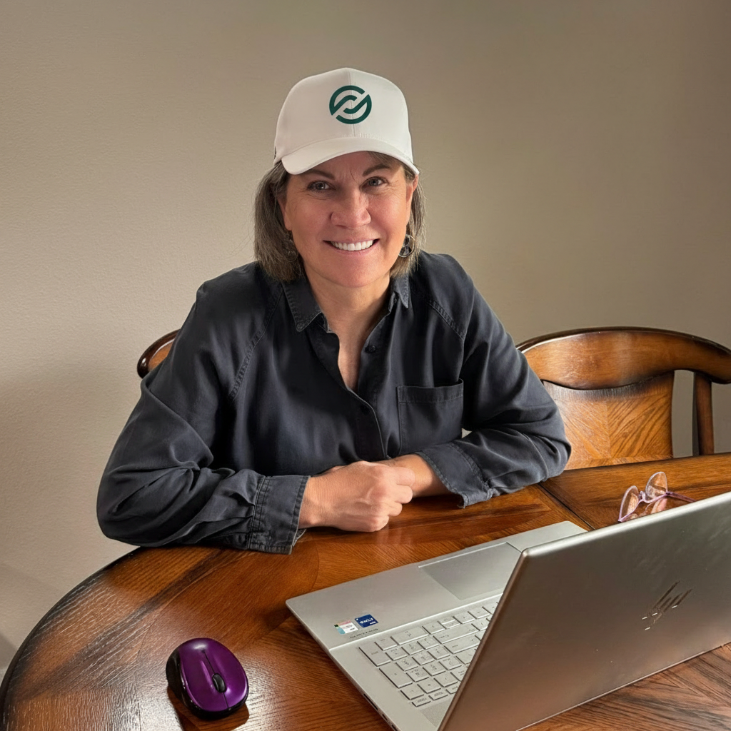 Rebecca at her office